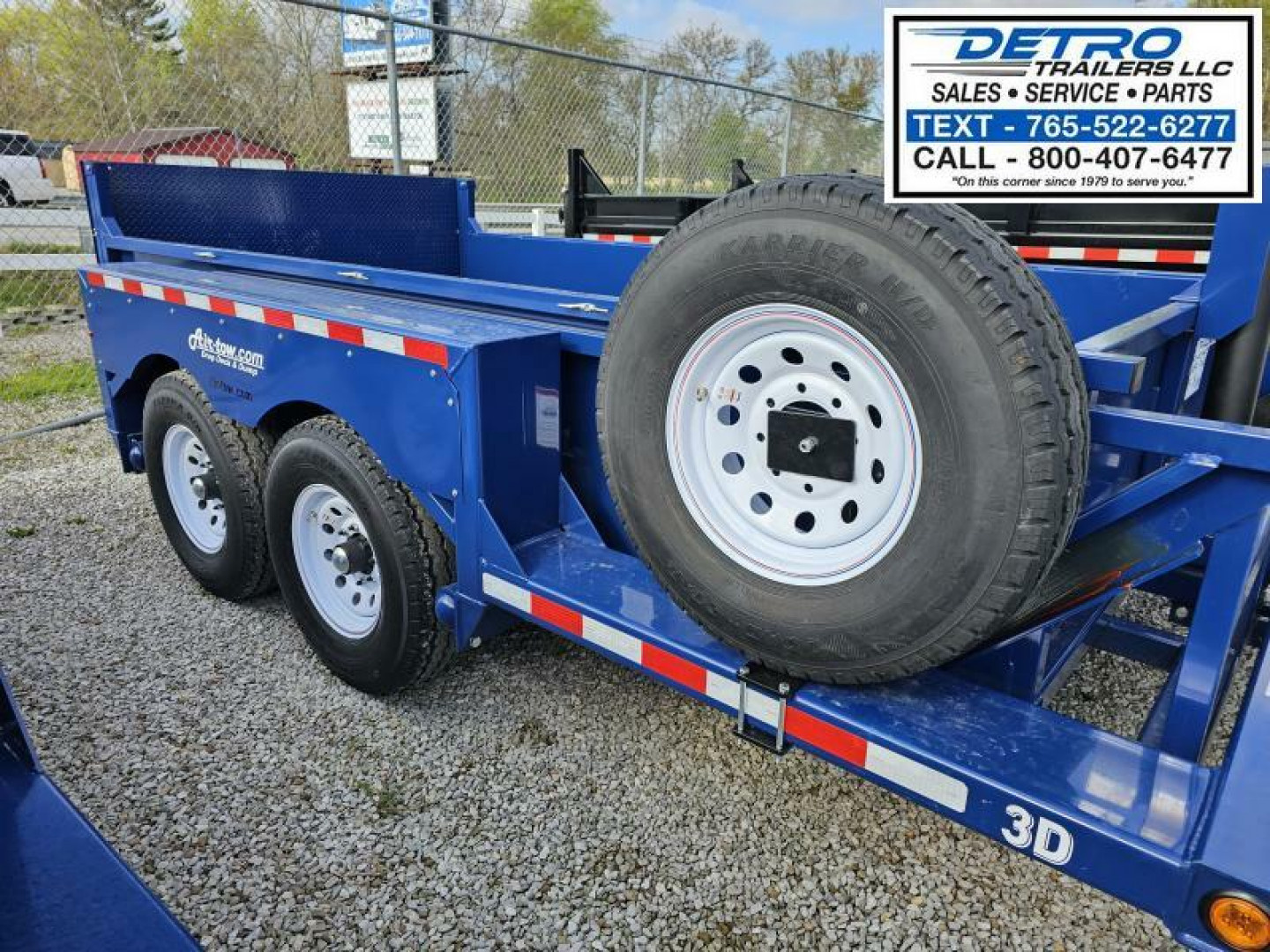 New 2024 Air Tow 3D-12 6' x 12' 15K Telescopic Dump Trailer w/ Ground Level Loading- Drop-Deck