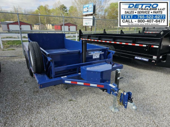 New 2024 Air Tow 3D-12 6' x 12' 15K Telescopic Dump Trailer w/ Ground Level Loading- Drop-Deck
