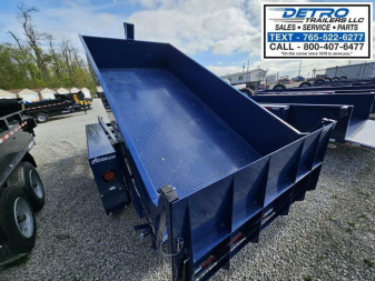 New 2024 Air Tow 3D-12 6' x 12' 15K Telescopic Dump Trailer w/ Ground Level Loading- Drop-Deck