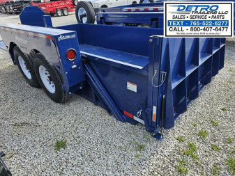 New 2024 Air Tow 3D-12 6' x 12' 15K Telescopic Dump Trailer w/ Ground Level Loading- Drop-Deck