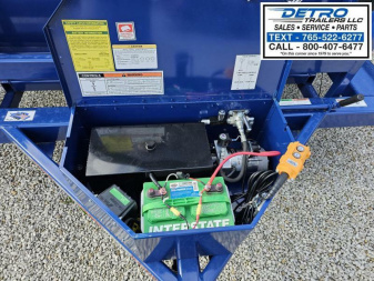 New 2024 Air Tow 3D-12 6' x 12' 15K Telescopic Dump Trailer w/ Ground Level Loading- Drop-Deck