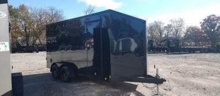 New 2025 Formula Trailers 7x16 Conquest Flat Top Sloped V-Nose Cargo / Enclosed Trailer 7K