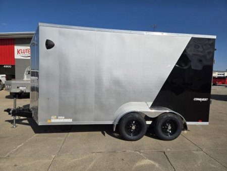 New 2025 Formula Trailers 7x14 Conquest Flat Top Sloped V-Nose Cargo / Enclosed Trailer 7K