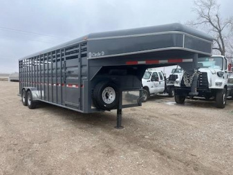 New 2025 Circle D 6'8 X 24 GN Livestock Trailer