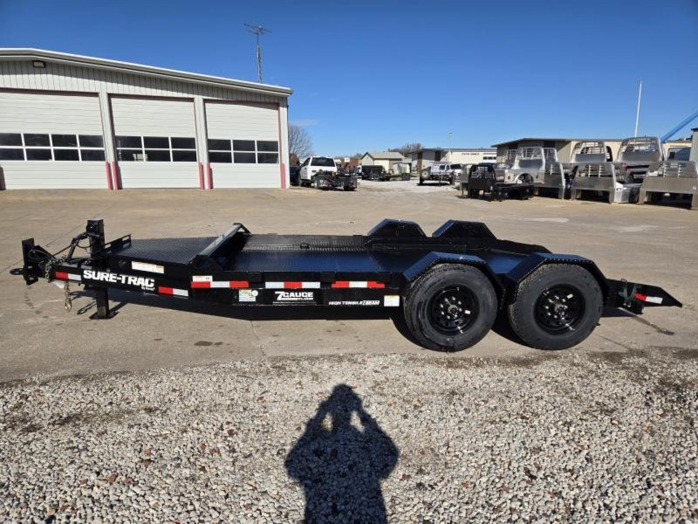 New 2025 Sure-Trac 7 x 14 Drop Deck 15.4K Equipment Trailer