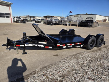 New 2025 Sure-Trac 7 x 14 Drop Deck 15.4K Equipment Trailer