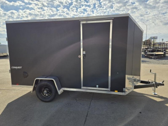 New 2025 Formula Trailers 6x12 Conquest Flat Top Sloped V-Nose Cargo / Enclosed Trailer 3K