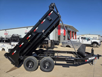 New 2025 H and H Trailer 83 x 12 Telescopic I-Beam Dump Bumper Pull 14K