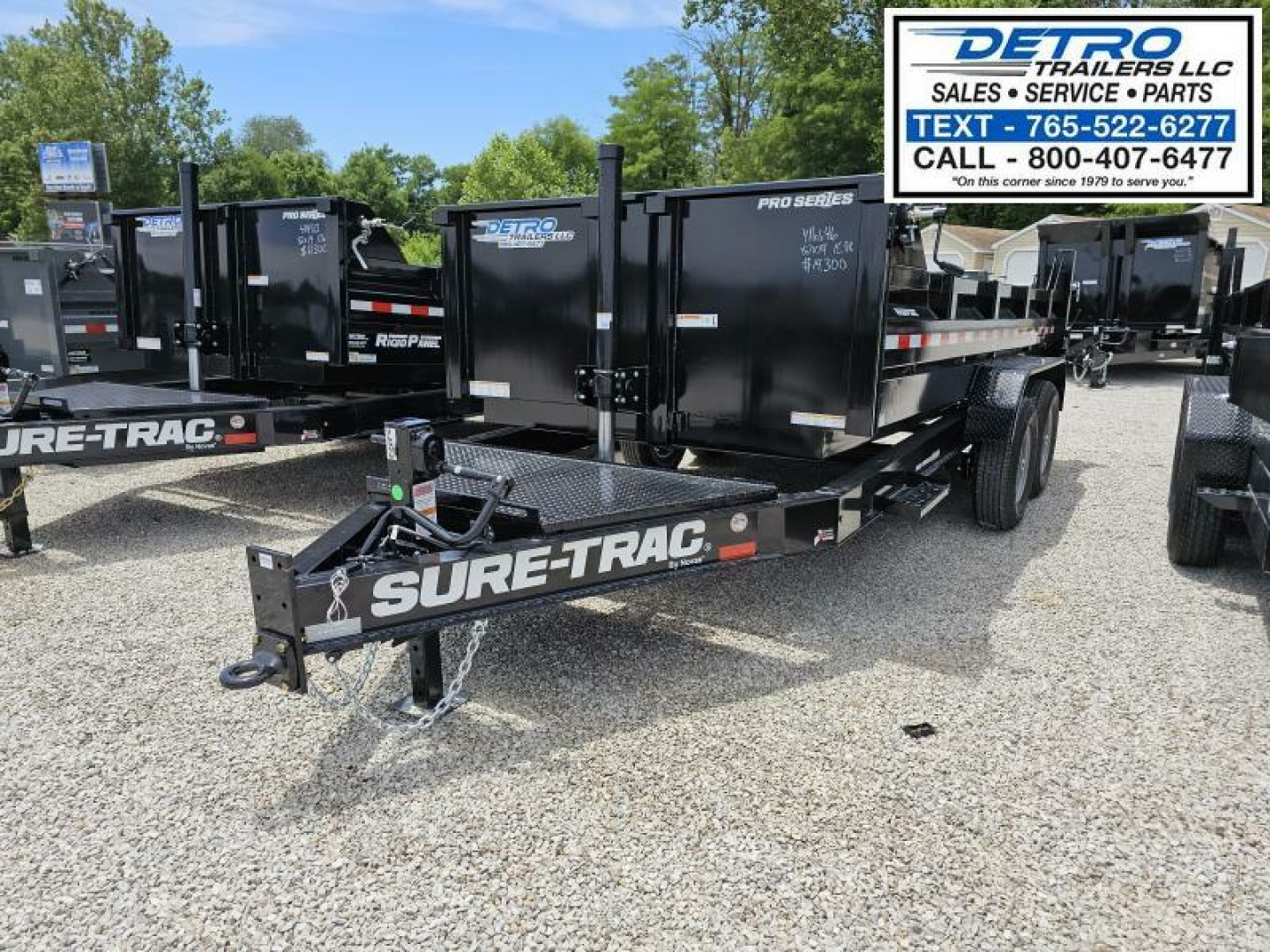 New 2024 Sure-Trac 82" x 14' 15.4K Telescopic Pro Series Dump Trailer