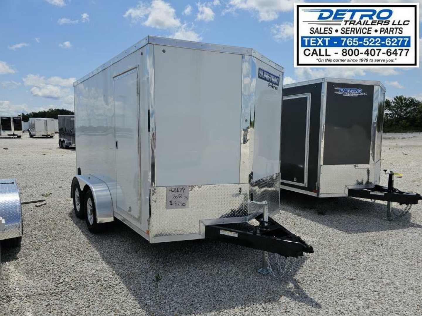 New 2024 Sure-Trac 7' x 12' 7K Ramp Door Pro Series Enclosed Wedge Cargo Trailer