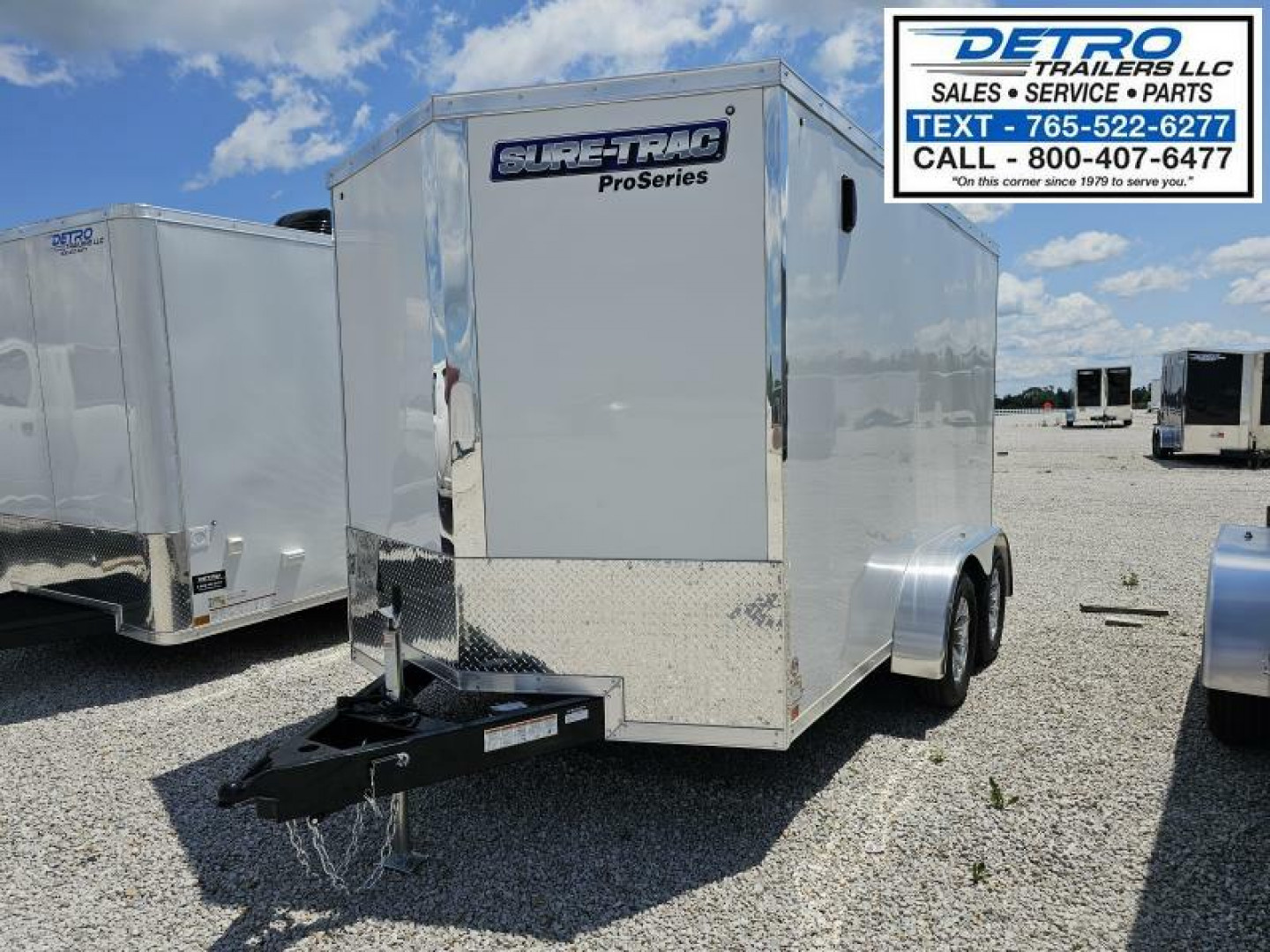 New 2024 Sure-Trac 7' x 12' 7K Ramp Door Pro Series Enclosed Wedge Cargo Trailer