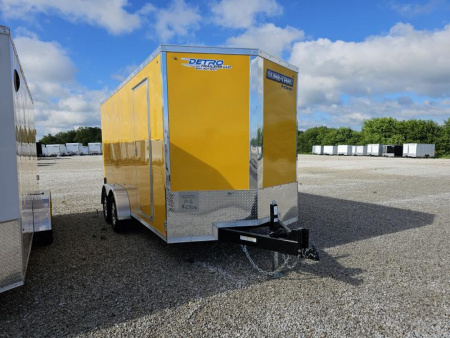 New 2024 Sure-Trac PENSKE YELLOW 7' x 16' 10K Pro Series Ramp Door Enclosed Cargo Trailer