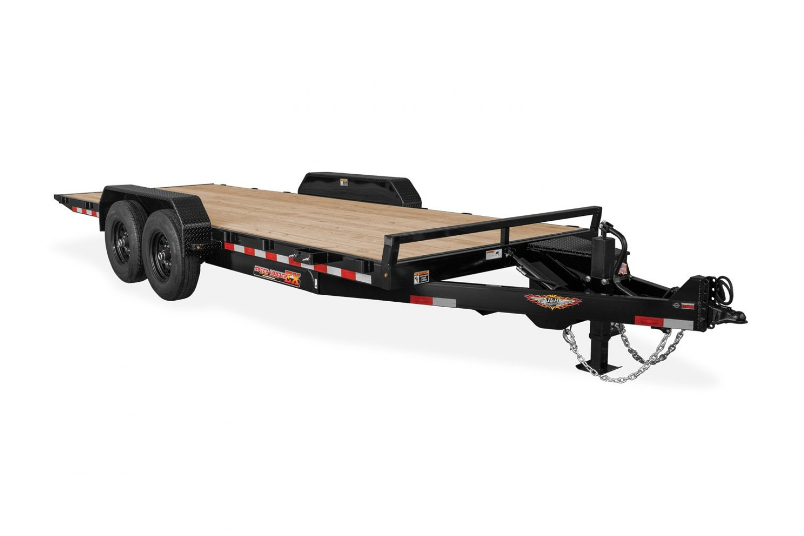 New 2027 H&H Trailers 82x18 Manual Tilt Speed Loader Car Hauler Trailer 7K Equipment Trailer