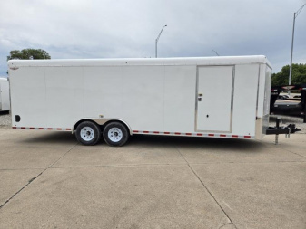 New 2027 H&H Trailers 8.5x24 HH Series Round Top V-Nose Enclosed Car Hauler Trailer 14K Cargo / Enclosed Trailer