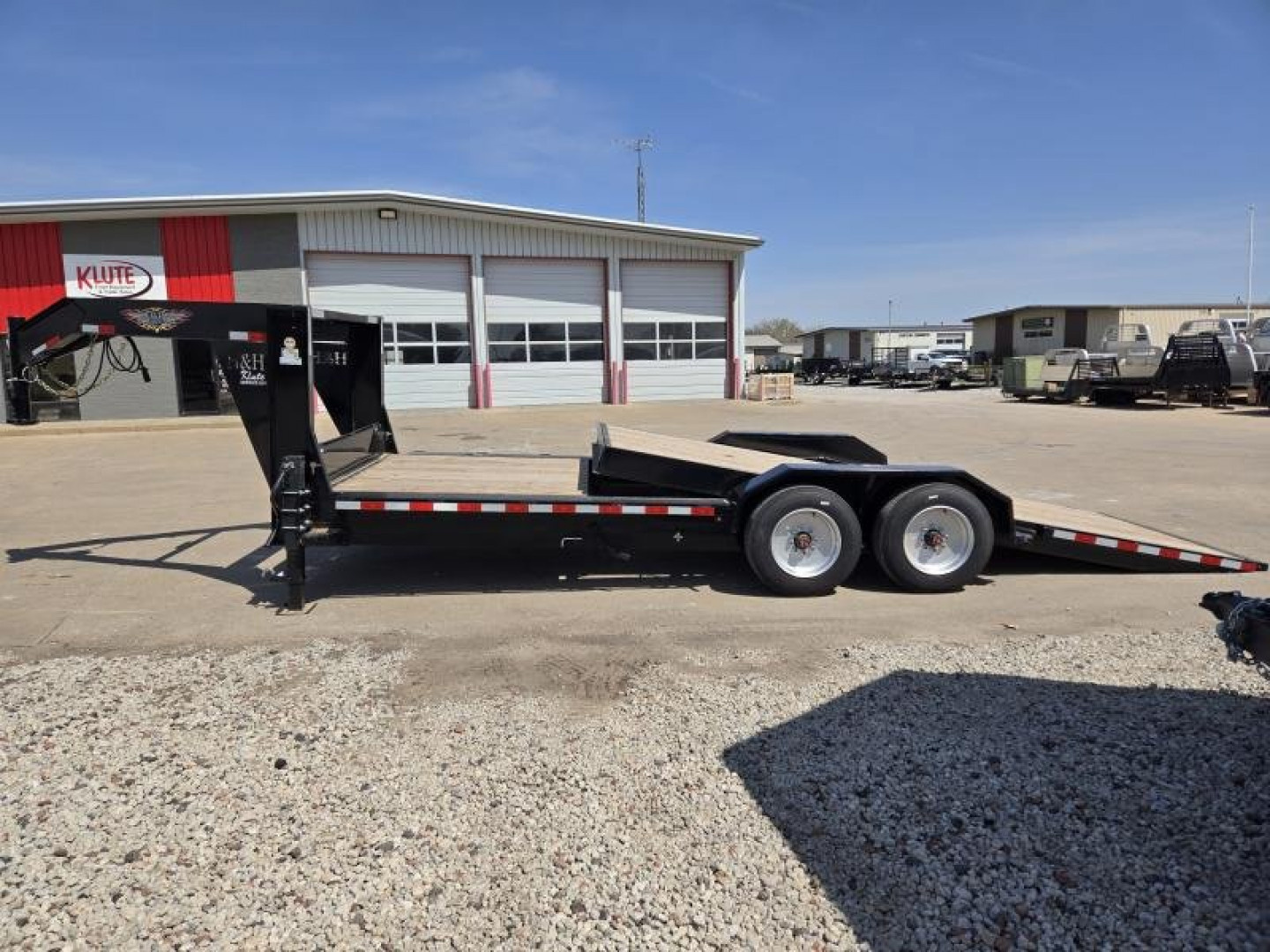 New 2027 H&H Trailers 82x16+6 Gooseneck Gravity Tilt Equipment Trailer 16K Equipment Trailer