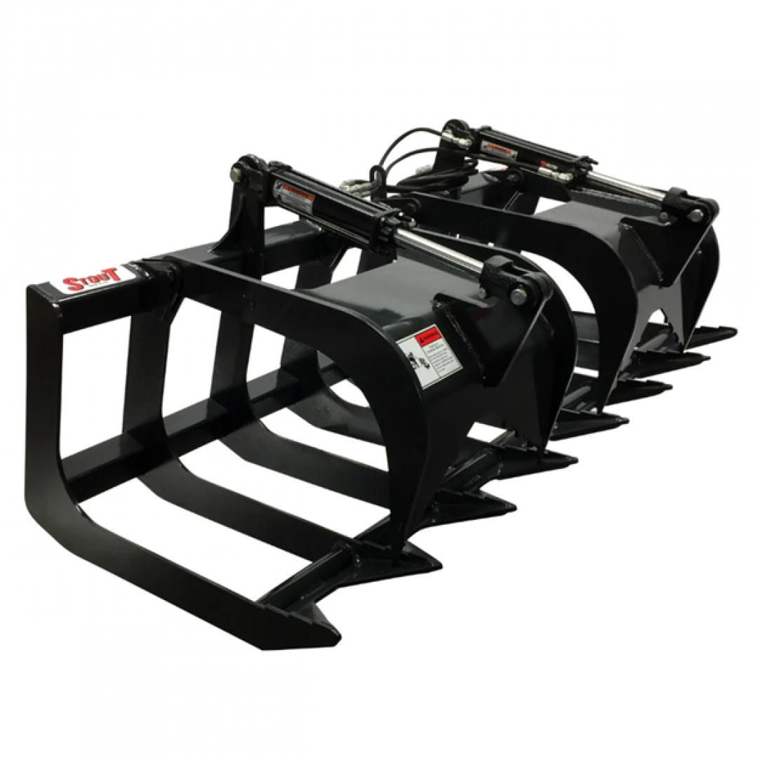 New Stout Skid Steer 66-9 Brush Grapple Attachment