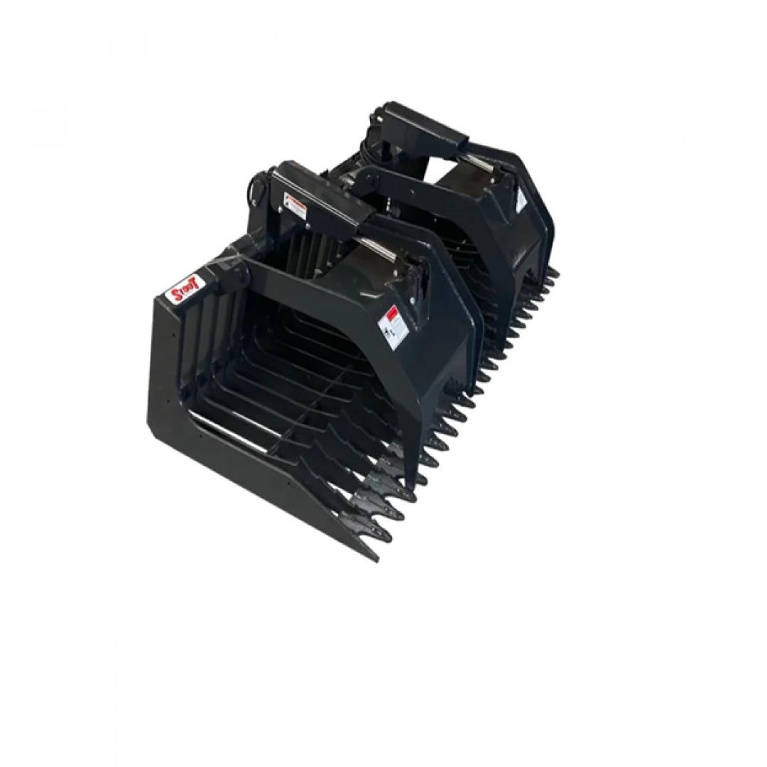 New Stout Skid Steer 72-3 Rock Bucket Grapple Attachment