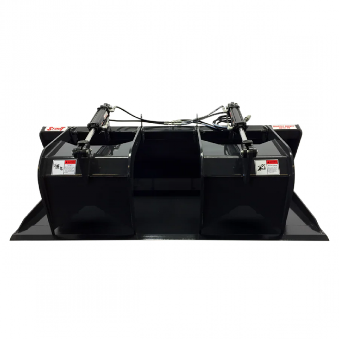 New Stout Skid Steer 72" Flat Bottom Grapple Attachment