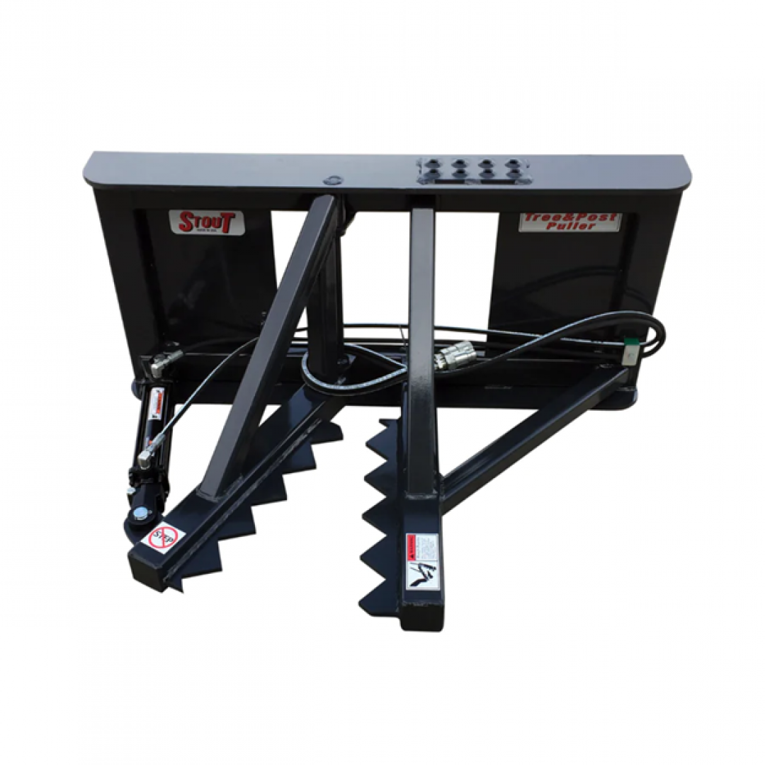 New Stout Skid Steer Tree & Post Puller Attachment