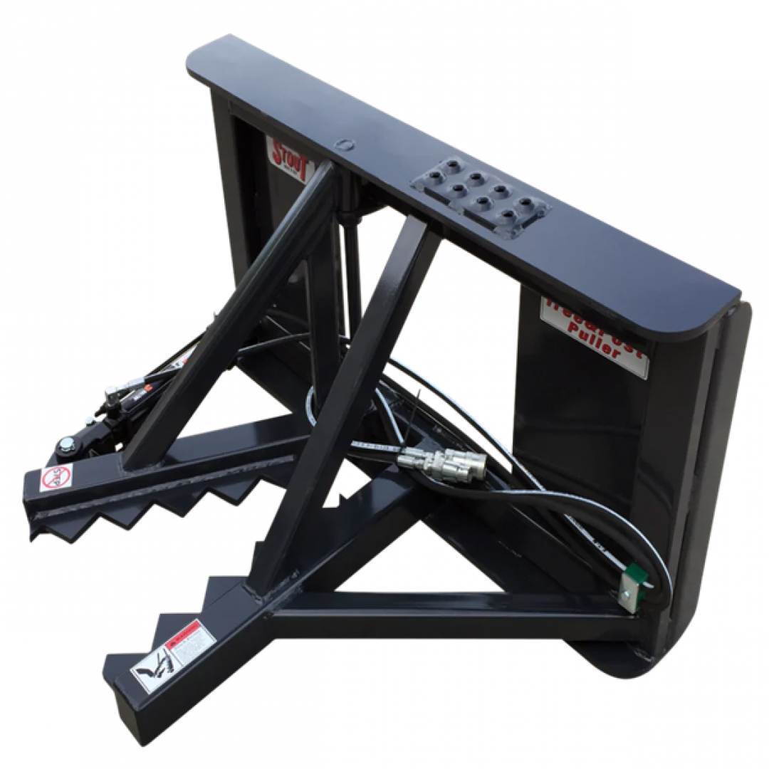 New Stout Skid Steer Tree & Post Puller Attachment