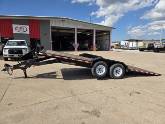 Used 2023 H and H Trailer 82x20 Electric Tilt Speed Loader Car Hauler Trailer  14K