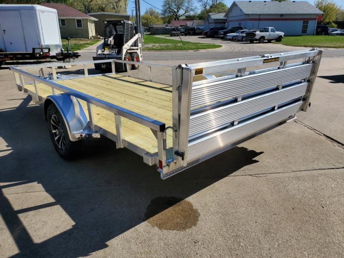 New 2025 H and H Trailer 82x14 Aluminum Rail Side Utility Trailer  3K Idler