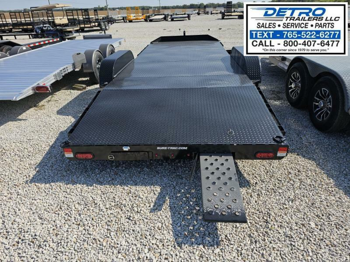 New 2024 Sure-Trac 7' x 20' (16+4) 10K Steel Deck Car Hauler Trailer