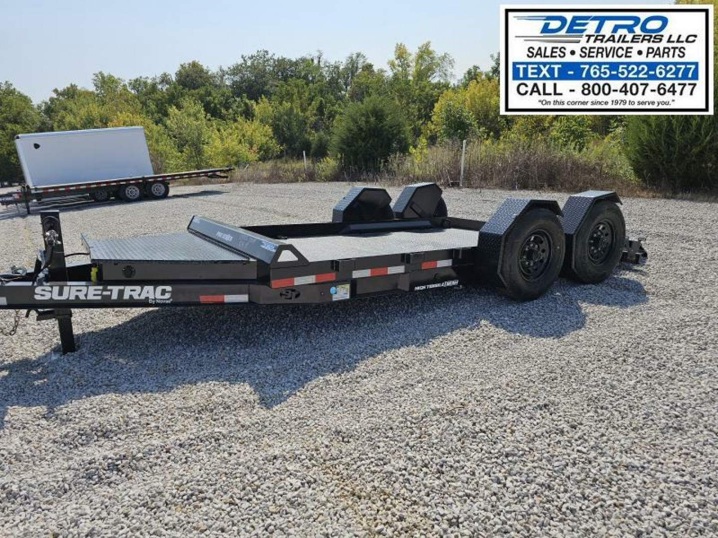 New 2024 Sure-Trac 7' x 14' 15.4K Drop-Deck Equipment Trailer