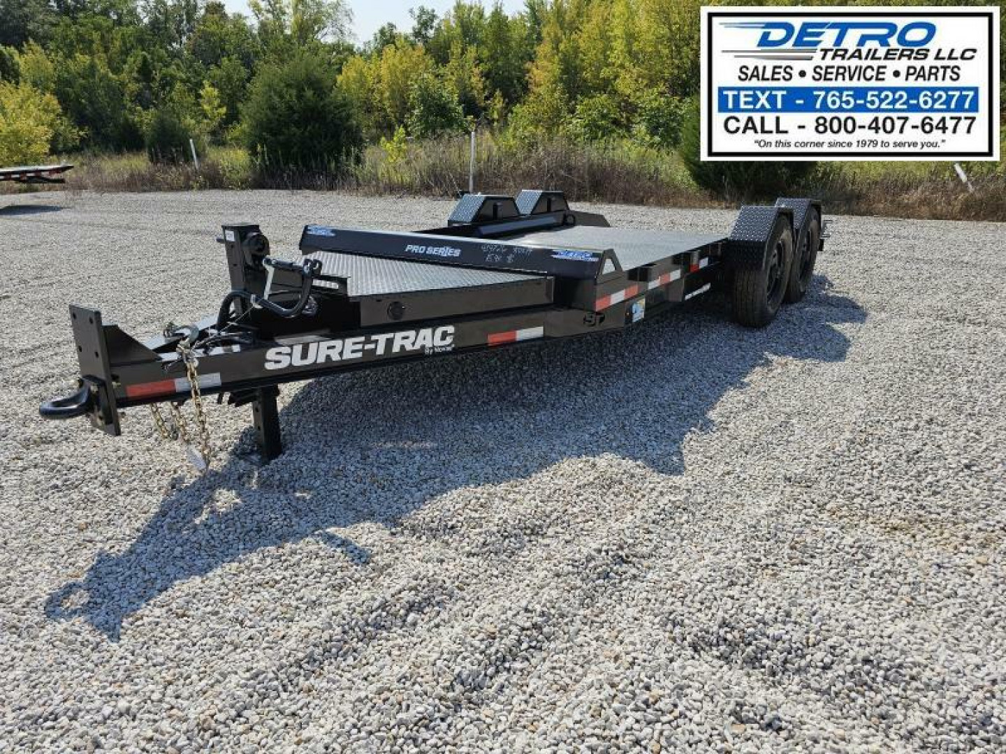 New 2024 Sure-Trac 7' x 14' 15.4K Drop-Deck Equipment Trailer