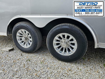 New 2023 SILVER Sure-Trac 8.5' x 20' 10K Landscape Pro Enclosed Cargo Trailer w/ Fuel Storage