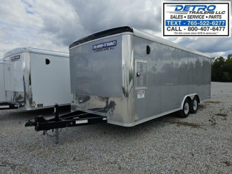 New 2023 SILVER Sure-Trac 8.5' x 20' 10K Landscape Pro Enclosed Cargo Trailer w/ Fuel Storage