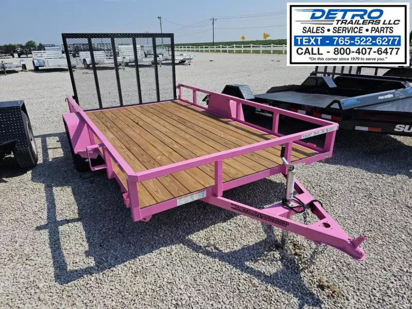 New WARRIOR EDITION 2025 Sure-Trac "Pinked Out" 7' x 12' 3K Tube Top Utility Trailer