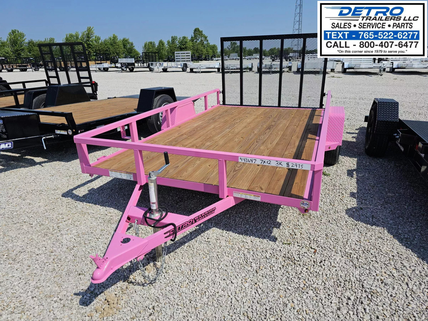 New WARRIOR EDITION 2025 Sure-Trac "Pinked Out" 7' x 12' 3K Tube Top Utility Trailer