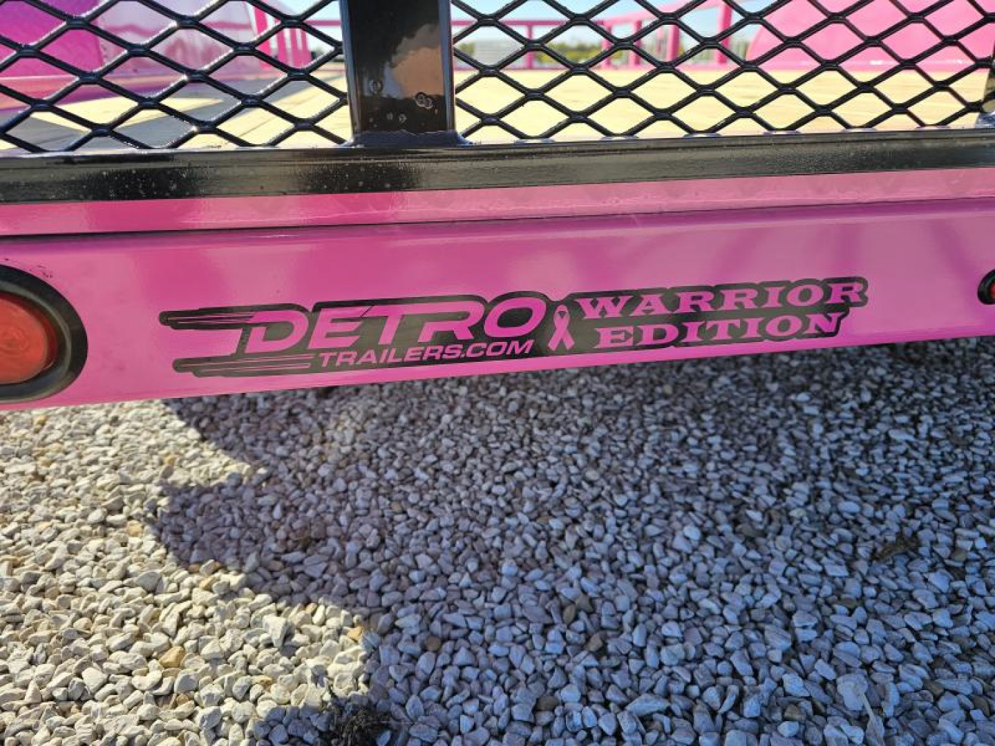 New WARRIOR EDITION 2025 Sure-Trac "Pinked Out" 7' x 16' 7K Tube Top Utility Trailer
