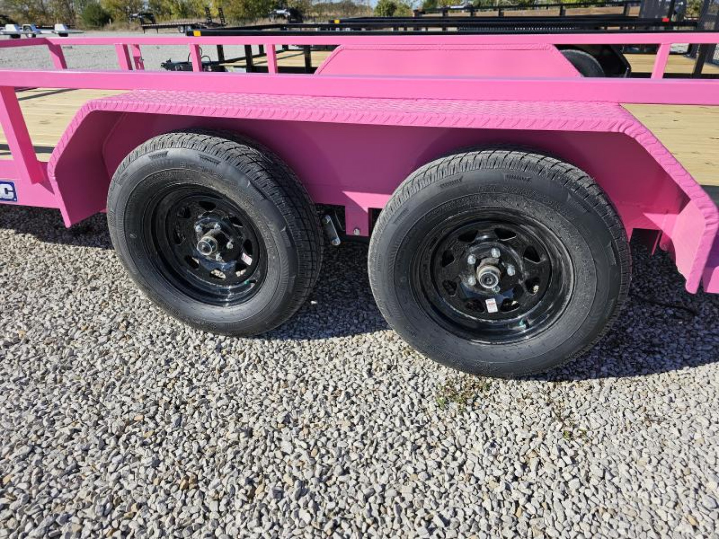 New WARRIOR EDITION 2025 Sure-Trac "Pinked Out" 7' x 16' 7K Tube Top Utility Trailer