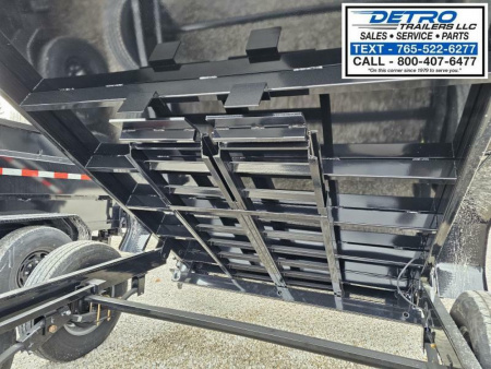 New 2025 Sure-Trac 82" x 14' 14K Telescopic HD Low Profile Dump Trailer w/ 4 Ft. Sides