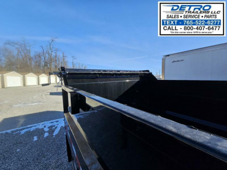 New 2025 Sure-Trac 82" x 16' 14K Telescopic HD Low Profile Dump Trailer w/ 4 Ft. Sides