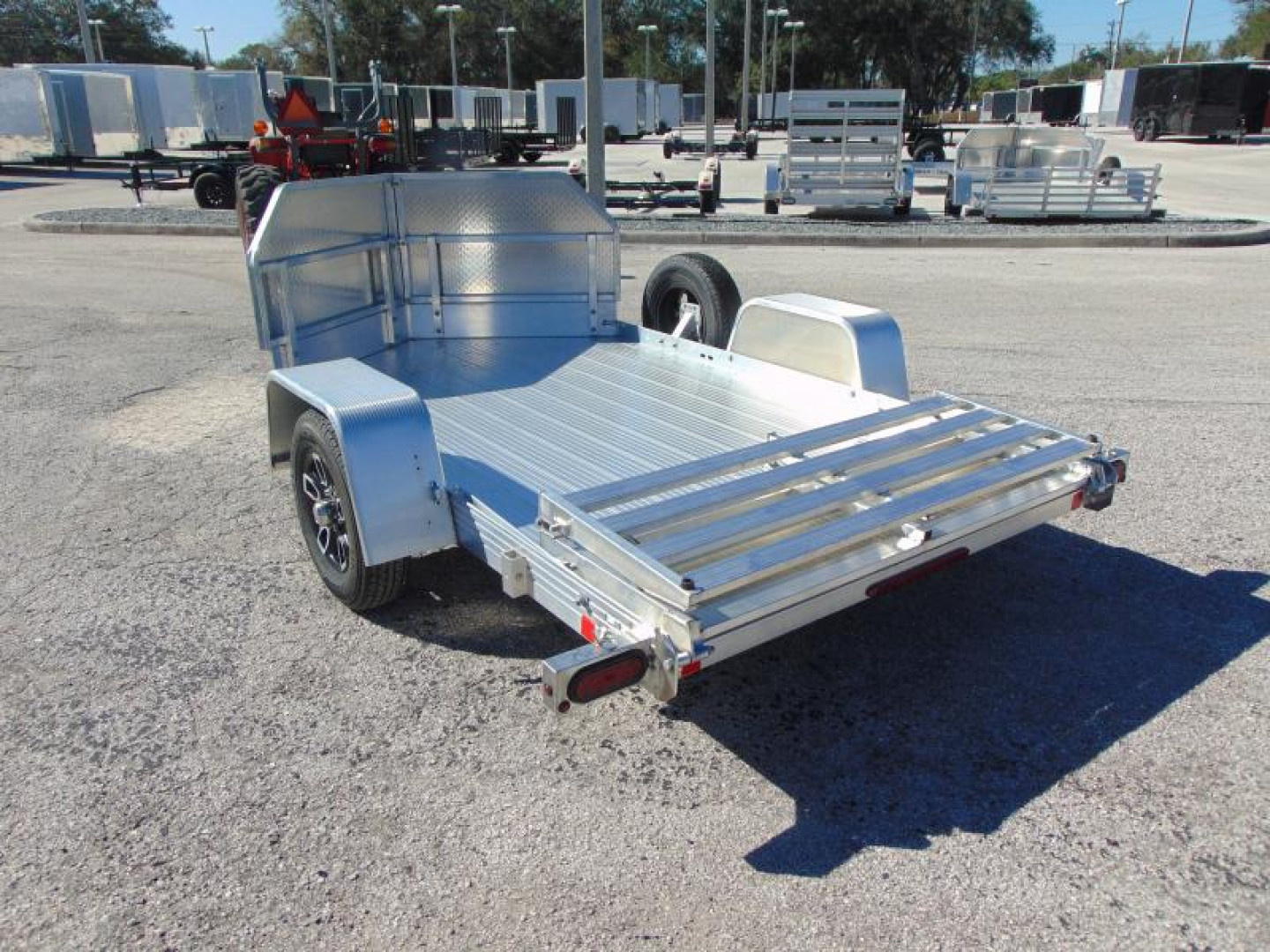 New Bear Track 65X120 Motorcycle Trailer w/Rock Guard