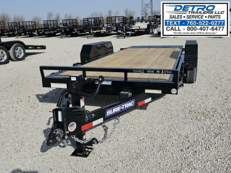 New 2025 Sure-Trac 7' x 18' 14K Tilt Bed Equipment Trailer
