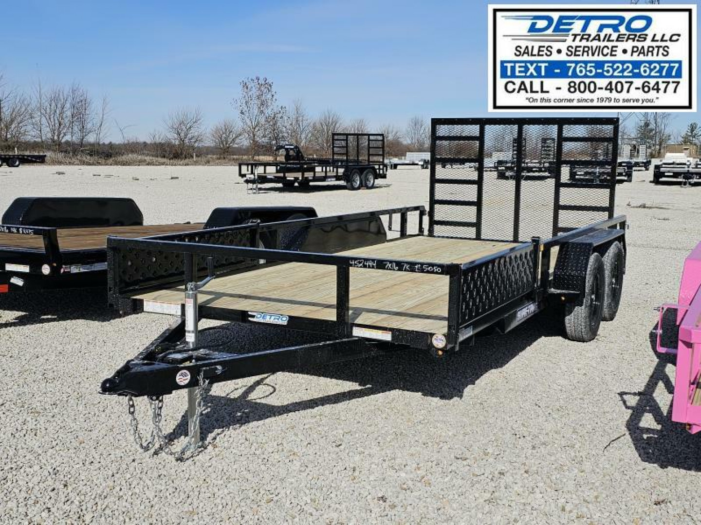 New 2025 Sure-Trac 7' x 16' 7K Tube Top ATV Utility Trailer