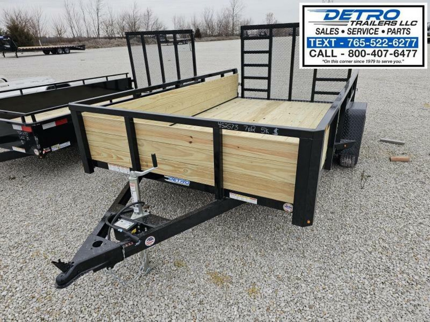 New 2025 Sure-Trac 7' x 12' 5K Tube Top Three Board High Sided Utility Trailer w/ Brakes