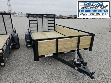 New 2025 Sure-Trac 7' x 12' 5K Tube Top Three Board High Sided Utility Trailer w/ Brakes