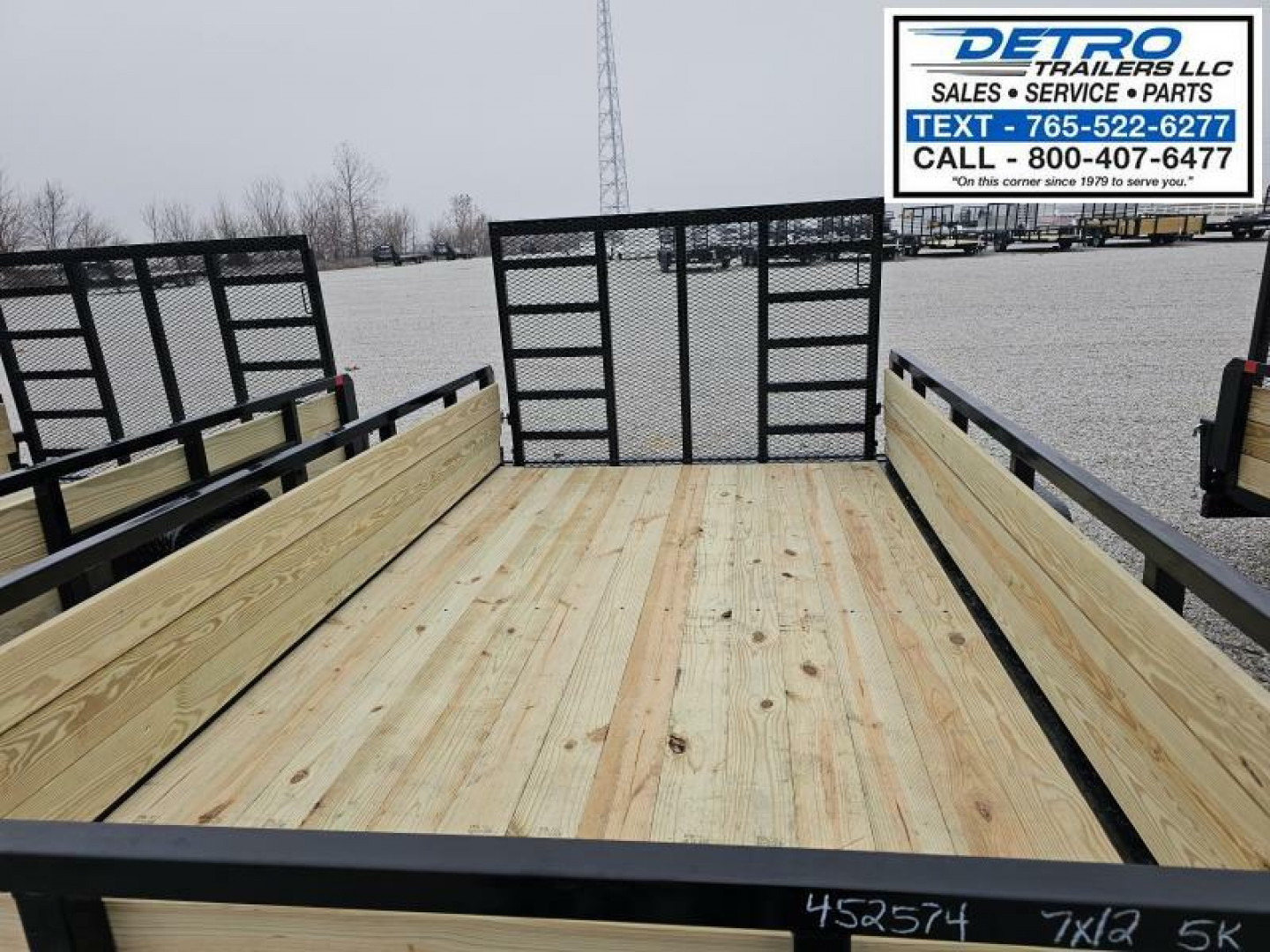 New 2025 Sure-Trac 7' x 12' 5K Tube Top Three Board High Side Utility Trailer w/ Brakes