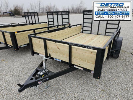 New 2025 Sure-Trac 7' x 12' 5K Tube Top Three Board High Side Utility Trailer w/ Brakes