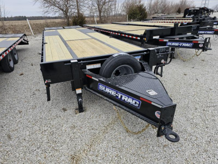 New 2025 Sure-Trac 102" x 30' (25+5) 22.5K HD Low Profile Beavertail Deckover Trailer