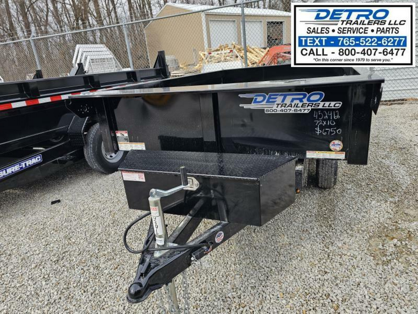 New 2025 Sure-Trac 6' x 10' 7K Single Ram SD Deckover Dump Trailer