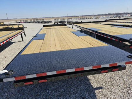New 2025 Sure-Trac 102" x 28' (22+6) 15K HD Power Tilt Deckover Trailer w/ Hydraulic Front Jack