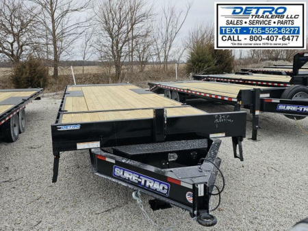New 2025 Sure-Trac 102  x 28' (22+6) 15K HD Power Tilt Deckover Trailer w/ Hydraulic Front Jack