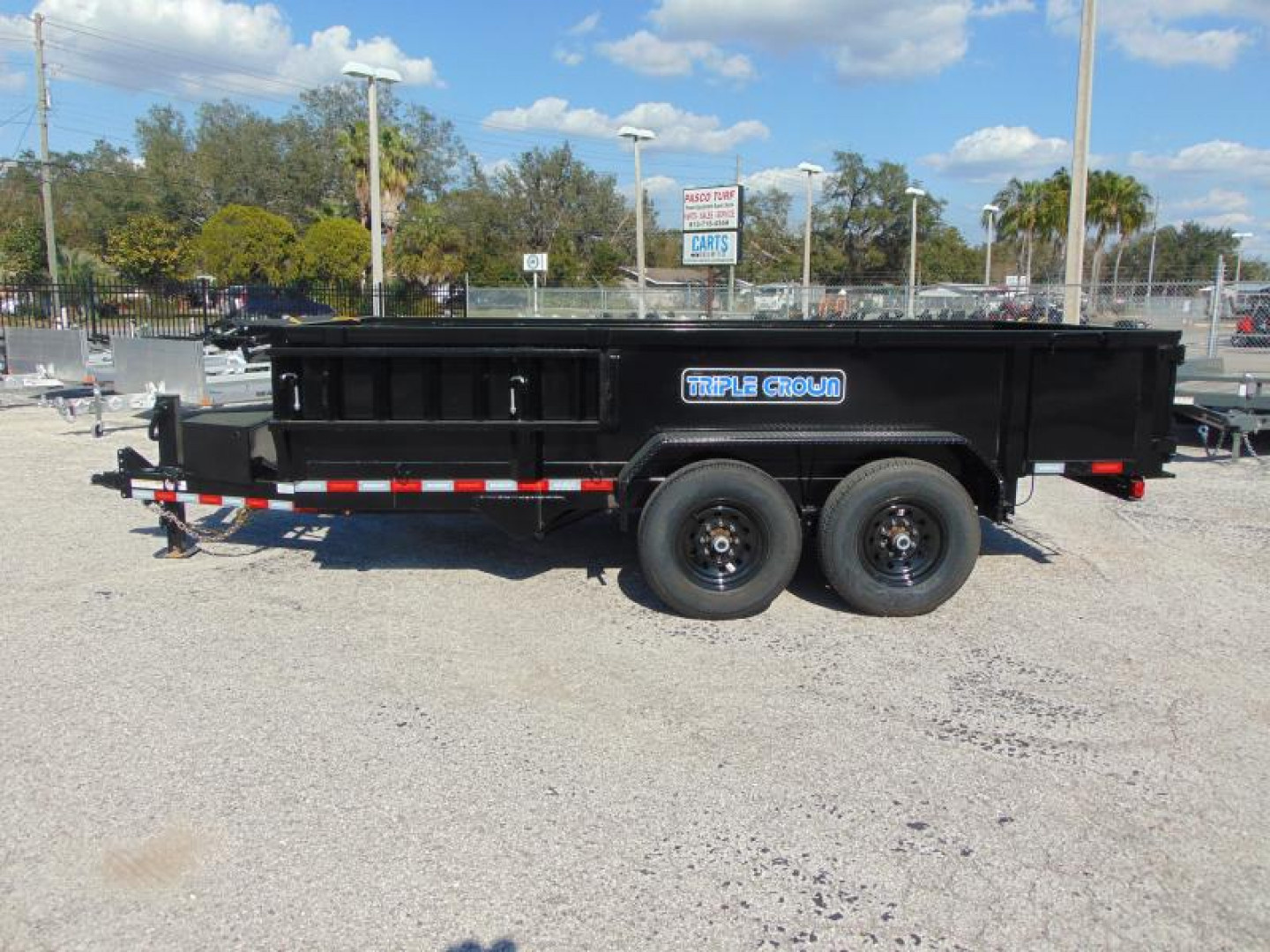 New Triple Crown Trailers 7X14 HD Low Side 14K Dual Ram Dump Trailer