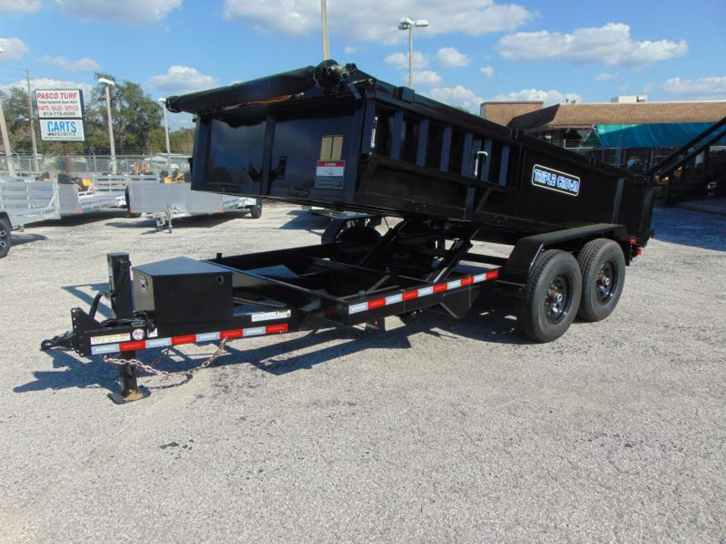 New Triple Crown Trailers 7X14 HD Low Side 14K Dual Ram Dump Trailer